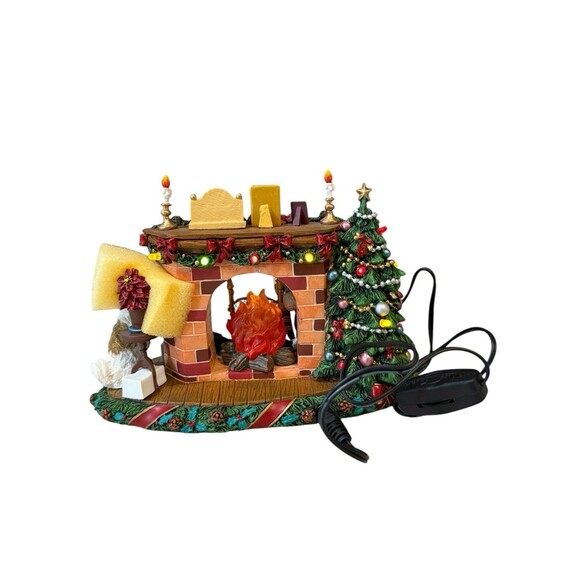 Danbury Mint “A Cozy Christmas Eve” Shih Tzu Tested Working - Picture 2 of 6